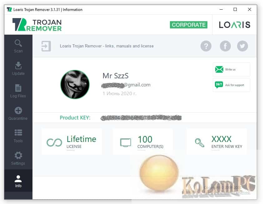 Loaris Trojan Remover kolompc