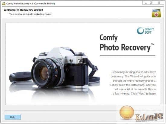 Comfy Photo Recovery settings