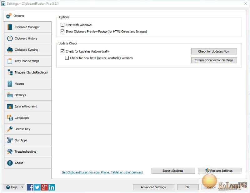 ClipboardFusion Pro settings